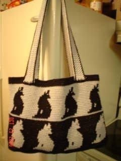 PDF Crochet Pattern for Tapestry Crochet Wolf Bag