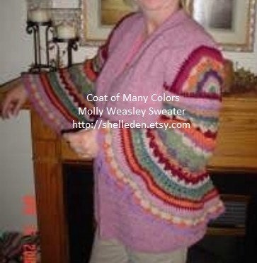 PDF Coat of Many Colors (Molly Weasley Sweater) Crochet Pattern for complete sweater ALL Crochet