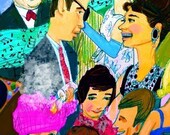 Ode to Breakfast at Tiffany's ... Holly Golightly Throws a Fabulous Party ... starring Audrey Hepburn ... limited edition print