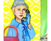 Ode to Doris Day and Rock Hudson in Pillow Talk ... limited edition print by elloh