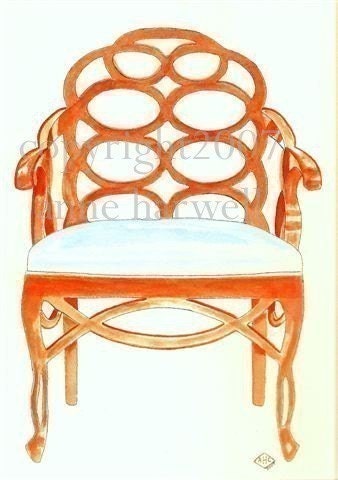 TANGERINE ELKINS CHAIR Print