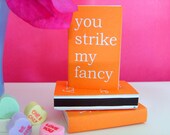 STRIKE MY FANCY Tangerine Matchboxes