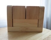 Blank Perpetual Wooden Block Calendar - Month and Day - Nekkid Wood - Rounded Edge
