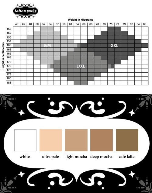 l/xl fabulous FOREST SYMPHONY tattoo nylons/ stockings /full length /pantyhose ultra pale