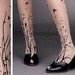 fabulous FOREST SYMPHONY tattoo thigh-high nylons Light Mocha