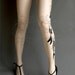 new: XXL sexy Aquarium tattoo tights / stockings / full length / pantyhose / nylons Ultra PALE