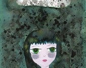 Buy 2 Get 1 FREE -- Watercolor Painting: Watercolor Illustration -- Art Print --  Raining Down on Me -- 11x14