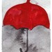 Buy 2 Get 1 FREE -- Watercolor Painting: Watercolor Illustration -- Art Print -- Under My Red Umbrella -- 4x6