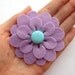 Sale: Lilac Felt Flower Brooch, lilac, purple, lavender, aqua