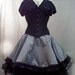 Darkwear Clothing -Black White Stripe Circle Skirt Small Circus Saloon Girl Goth Alice AGF EGL Lolita