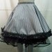Darkwear Clothing -Black White Stripe Circle Skirt  Small Circus Saloon Girl Goth Alice AGF EGL Lolita
