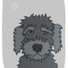 Goofy III- a Chocolate Labradoodle in the Dog Series Art Print
