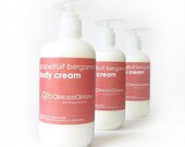 Grapefruit Bergamot Body Cream with Organic Aloe Leaf Juice and Shea Butter 8oz