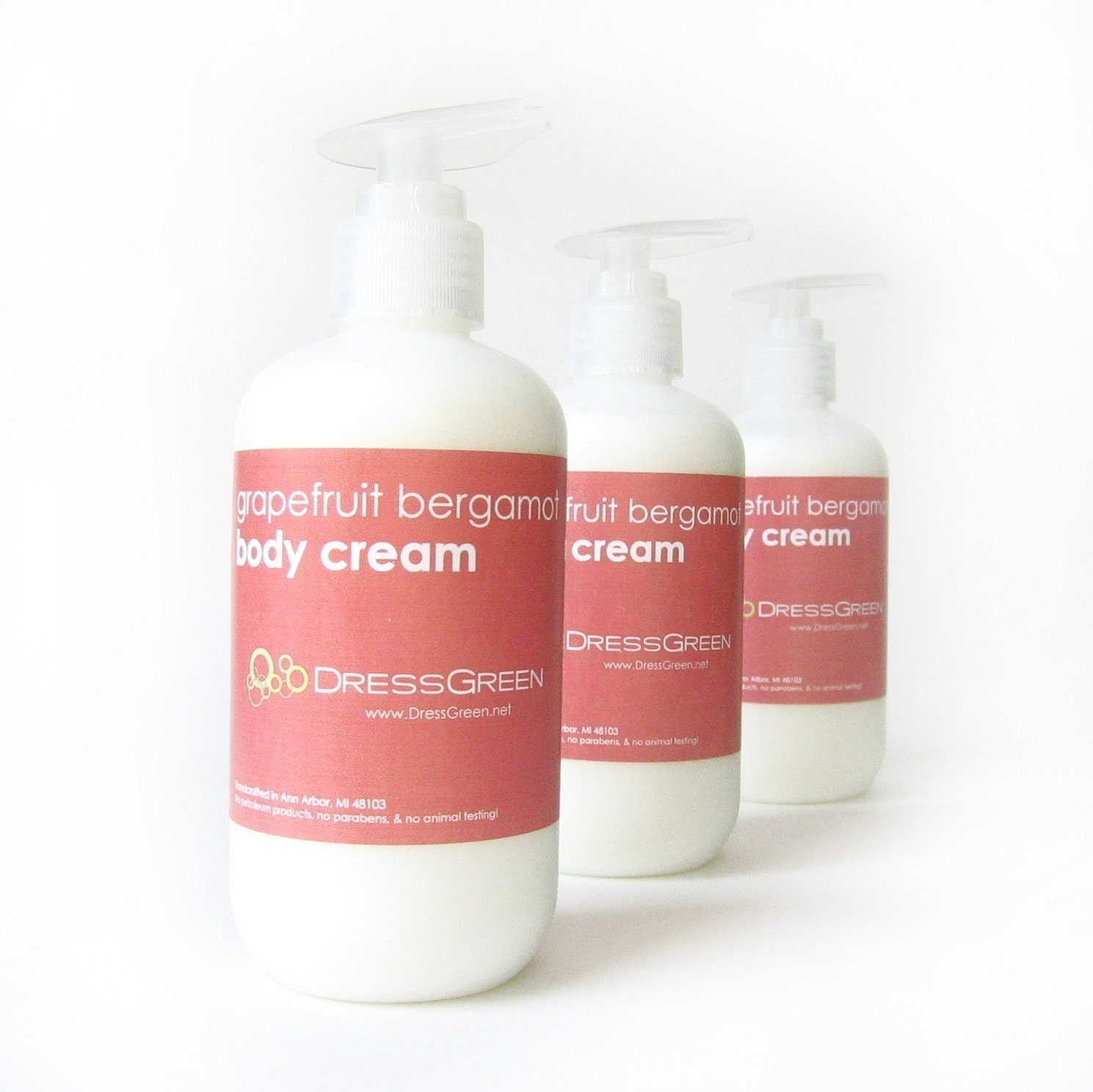 Grapefruit Bergamot Body Cream with Organic Aloe Leaf Juice and Shea Butter 8oz