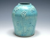 Swirl Flower Vase in Tahitian Blue