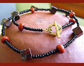 Mahogany Obsidian Cube Choker