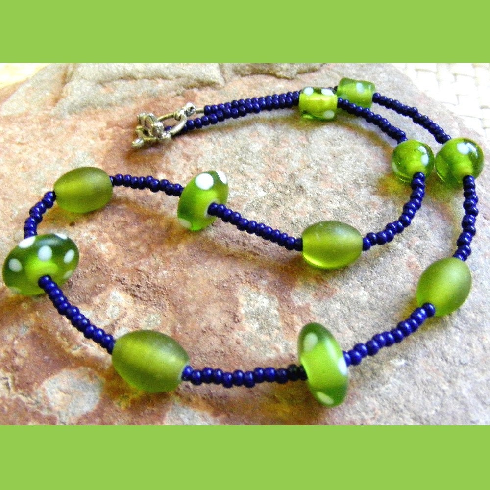 Green Polka Dot Choker