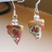 Pizza Earrings - Green Pepper, Mushroom, Tomato
