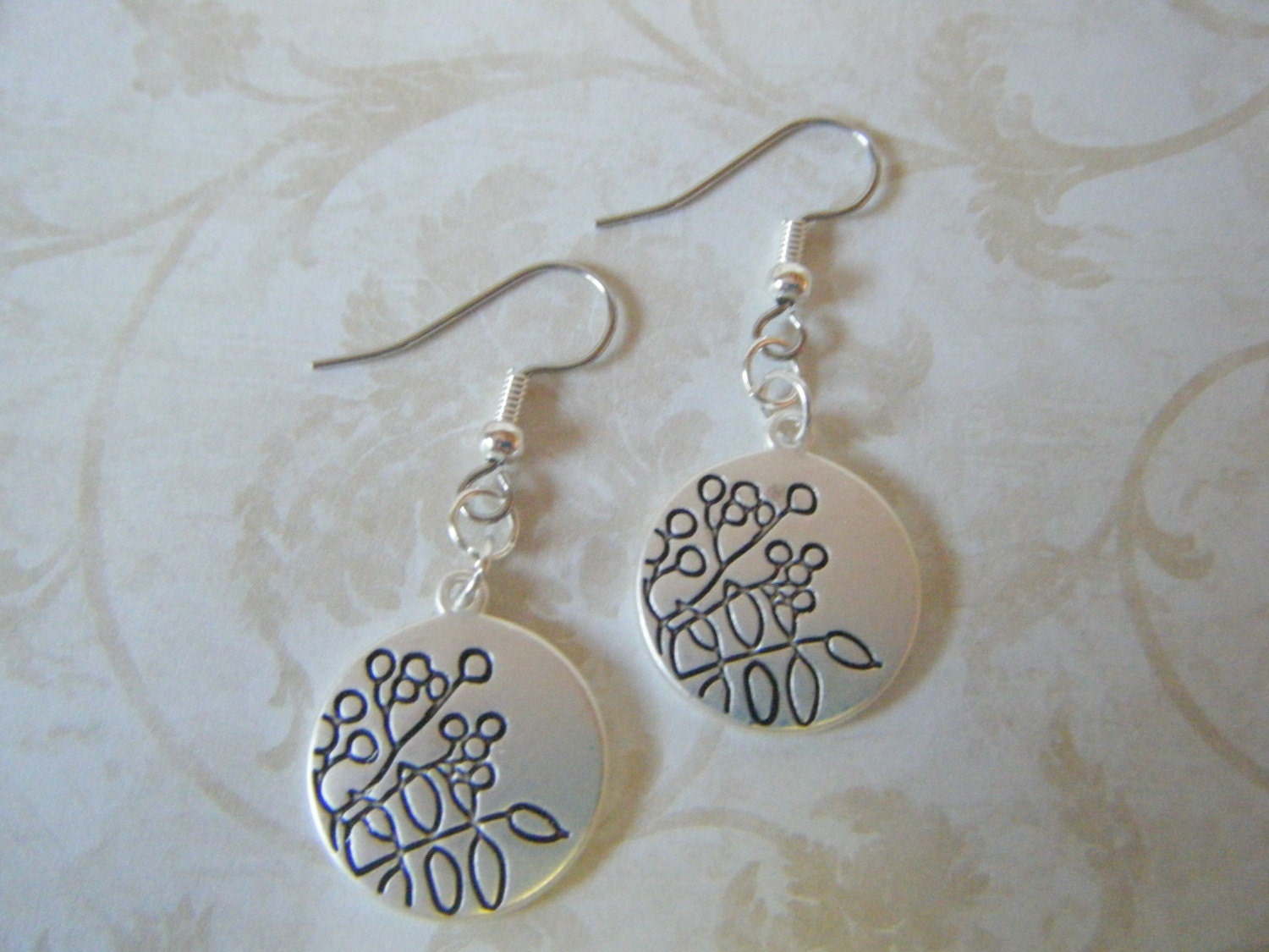 Matte Silver Disk Earrings