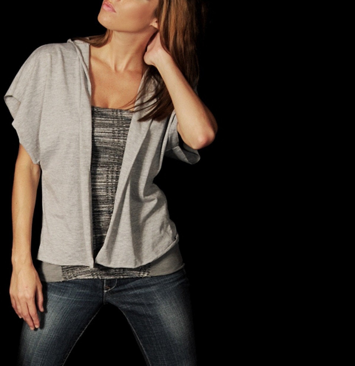Venni Caprice 'Basics' Collection Hooded Square Cardigan - Any color