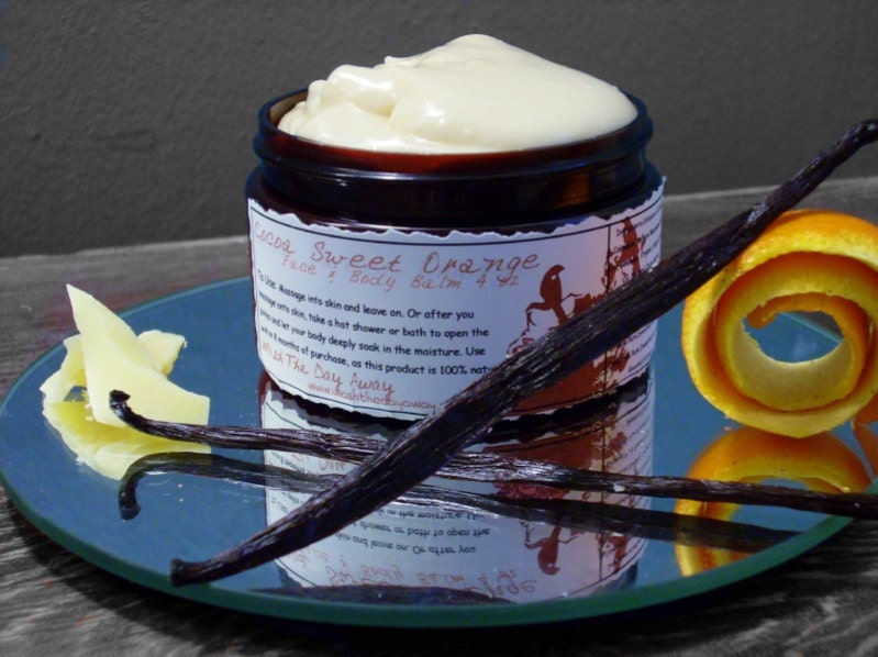 Cocoa Butter Sweet Orange Face and Body Balm 4oz Jar - Made with  Macadamia Nut Oil, Cocoa Butter, Coconut Oil, Tangerine, Orange, Vanilla