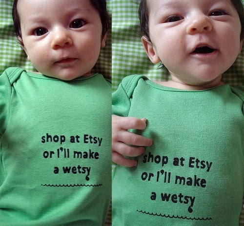 Shop at Etsy or I.ll Make a wetsy Sloganathon Baby Romper