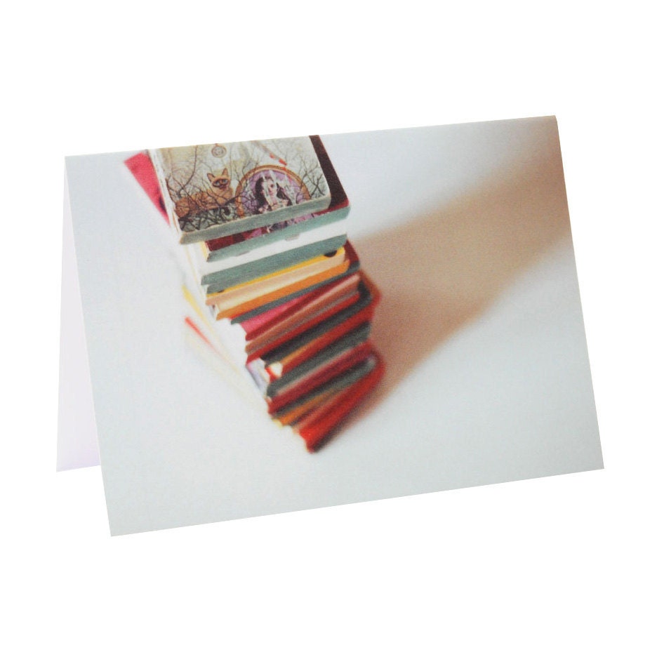 Book Stack - Analog Photography - Greeting Card
