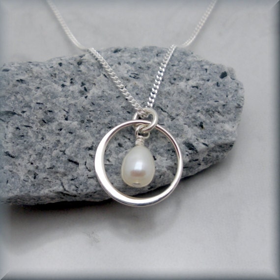 Pearl Necklace Sterling Silver Freshwater Pearl Drop Bride Bridal Jewelry (SN660, 661)