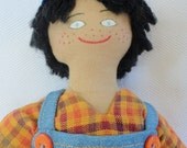 Boy Doll in Overalls by Joelle's Dolls