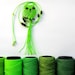 Neon Green Macrame Owl Necklace