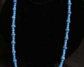 Beaded Blue Trade Bead Necklace