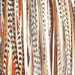 SALE Hair Feather Extension Brown Natural Blend 3 LONG feathers - Free link : all colors available