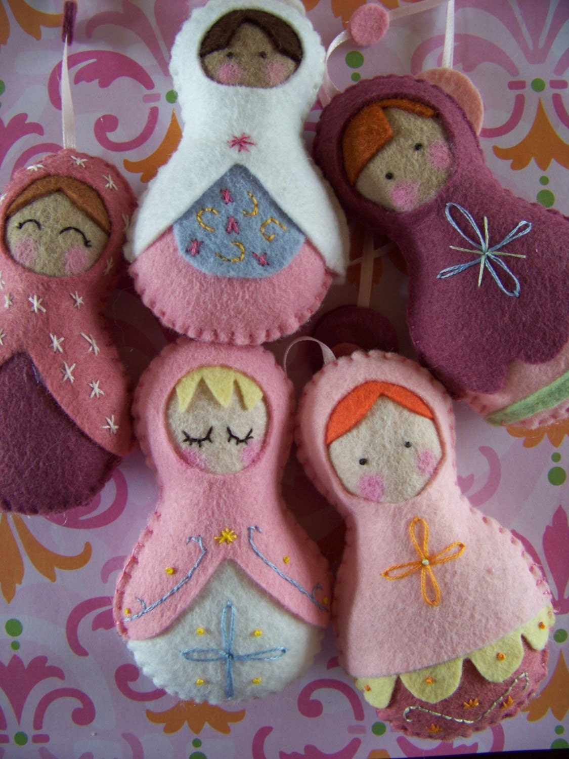 Baby Mobile - Baby Crib Mobile - Babushka Mobile - Nursery Baby Room "Babshka Love" (You can pick your colors)