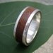 Lados Nacascolo Wood Ring - recycled sterling silver and sustainable wood wedding band