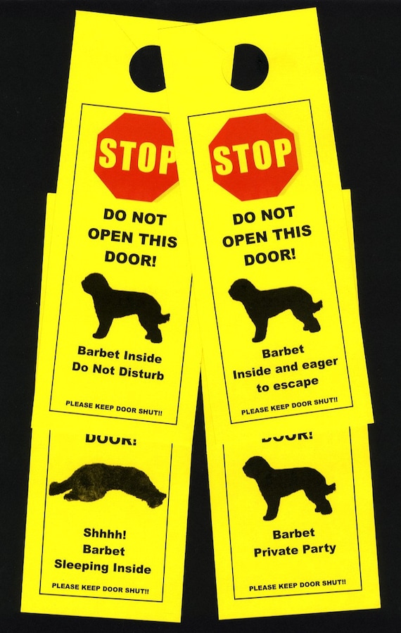 Barbet's Friendly Alternative to Beware of Dog signs