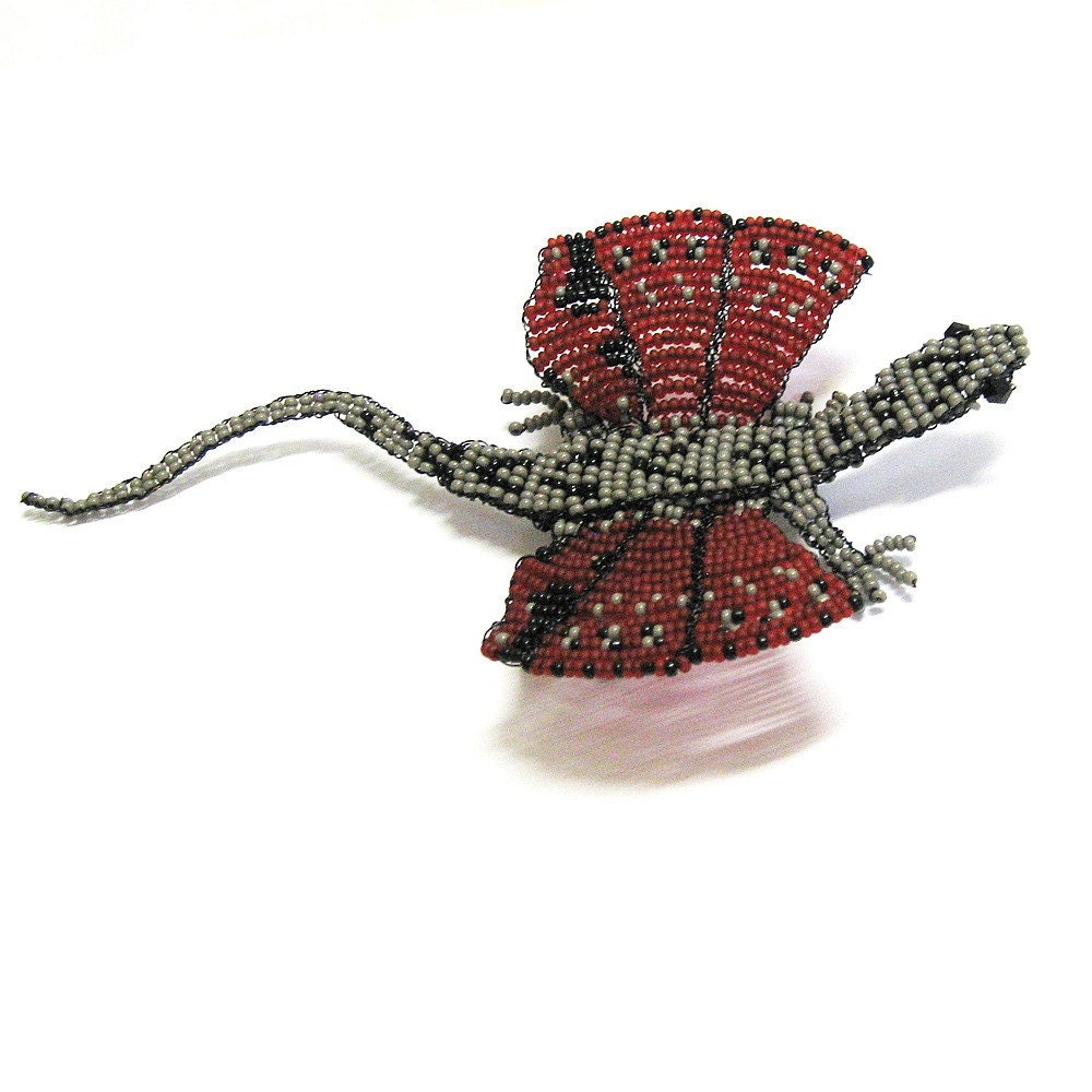 Draco Volans Beaded Flying LIzard Sculpture