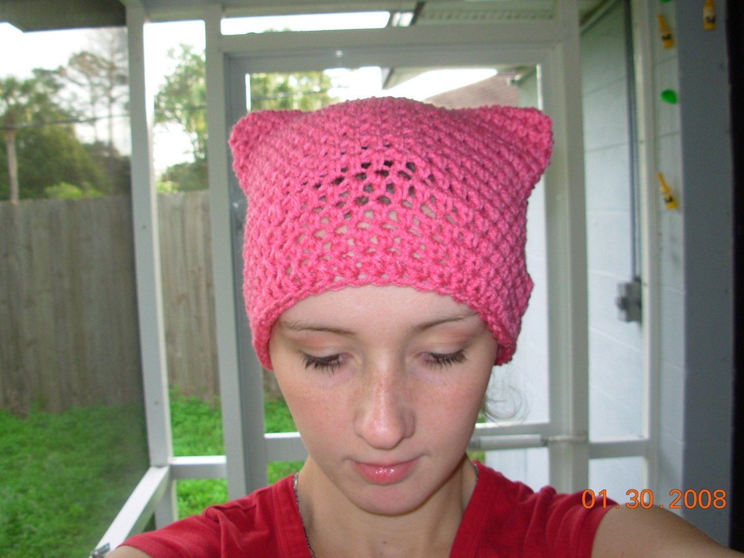 Purrfect Kitty Ear Hat-In Raspberry Pink