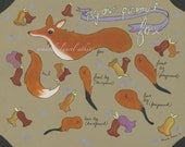 My Own Personal Fox paper mechanical toy - vintage inspired by Amanda Atkins