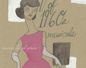 fond of 1960s musicals original painting by Amanda Atkins