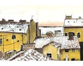 Rooftops in Prague - 5 x 7