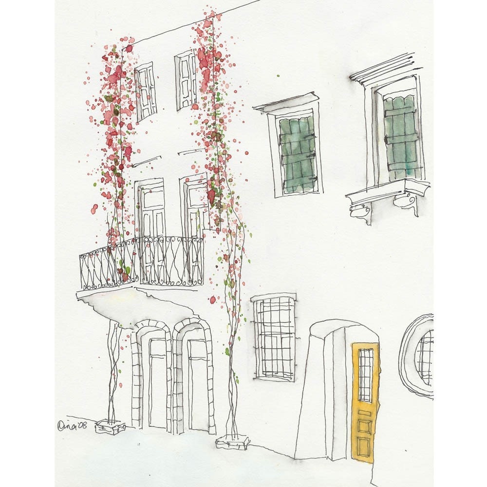 Flowers in Greece - 6 x 8