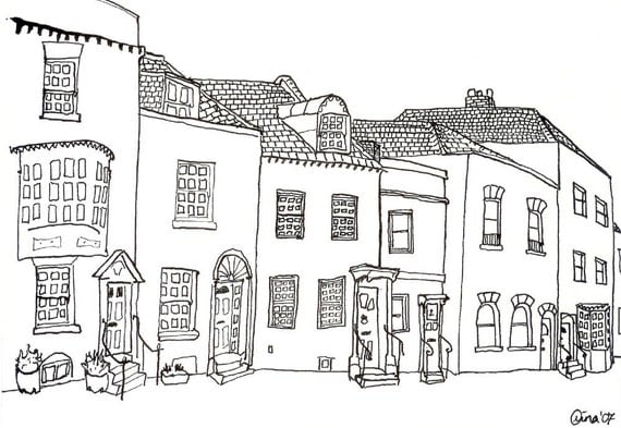 A Row of Odd Little Houses