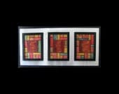 Art Sale Was 425 Now 198 Original Art for Sale, Fine Art, Abstract, Triptych, Metal, Painting, Modern, Karina Keri-Matuszak