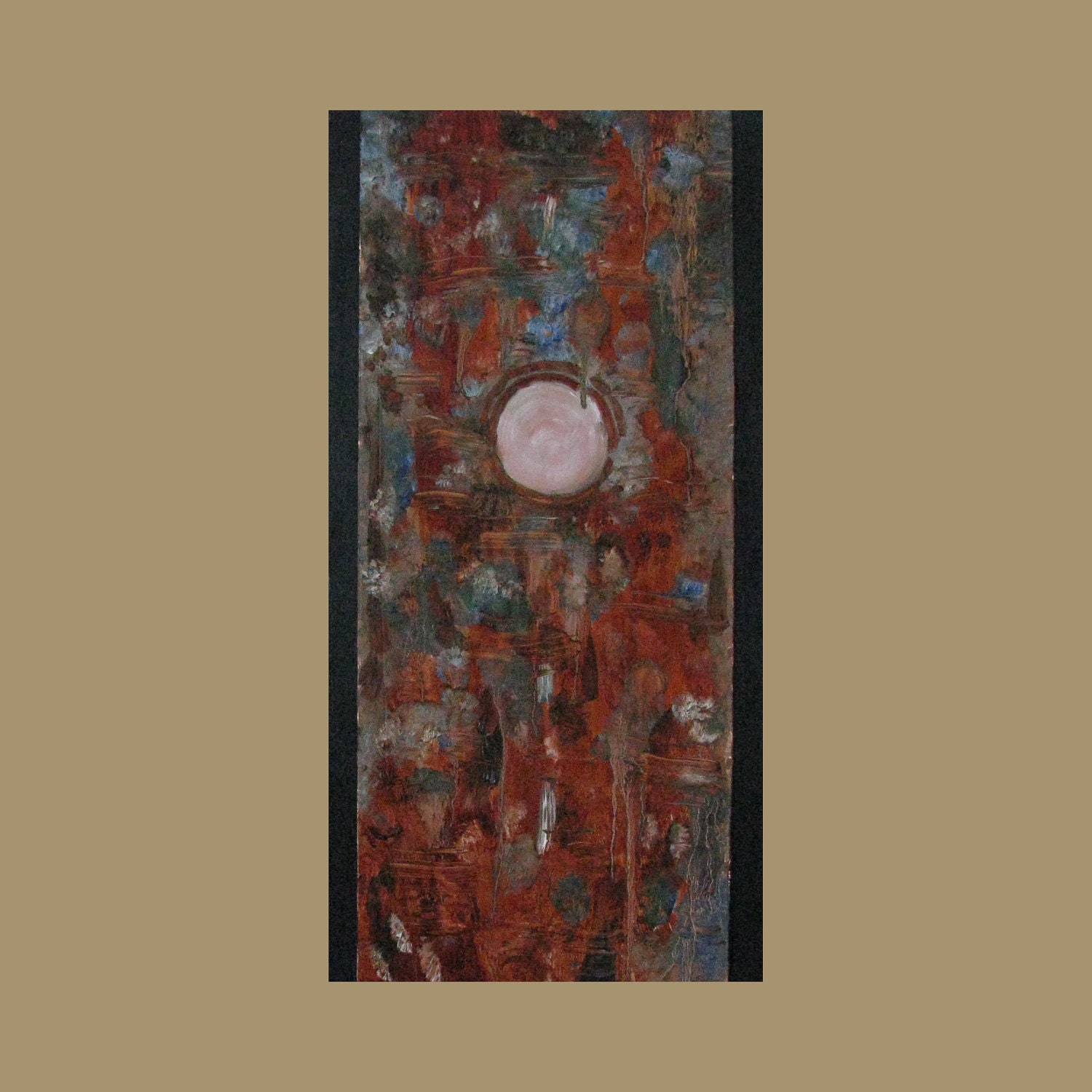 Original Art for Sale, Copper, Painting, Abstract, Karina Keri-Matuszak, The Mindful Way, Art Under 100
