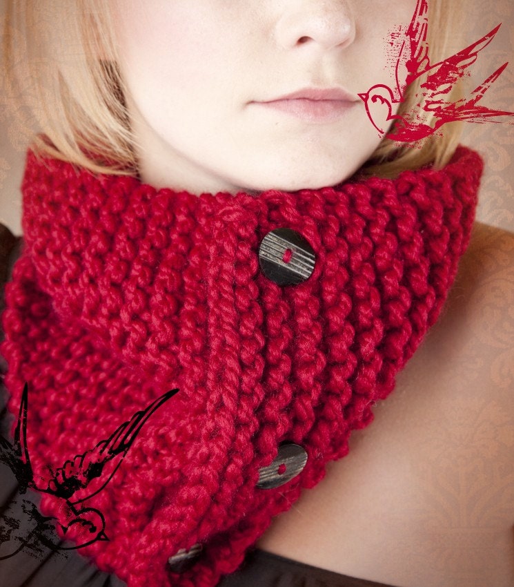 PATTERN Knittles 3 Button Neckwarmer