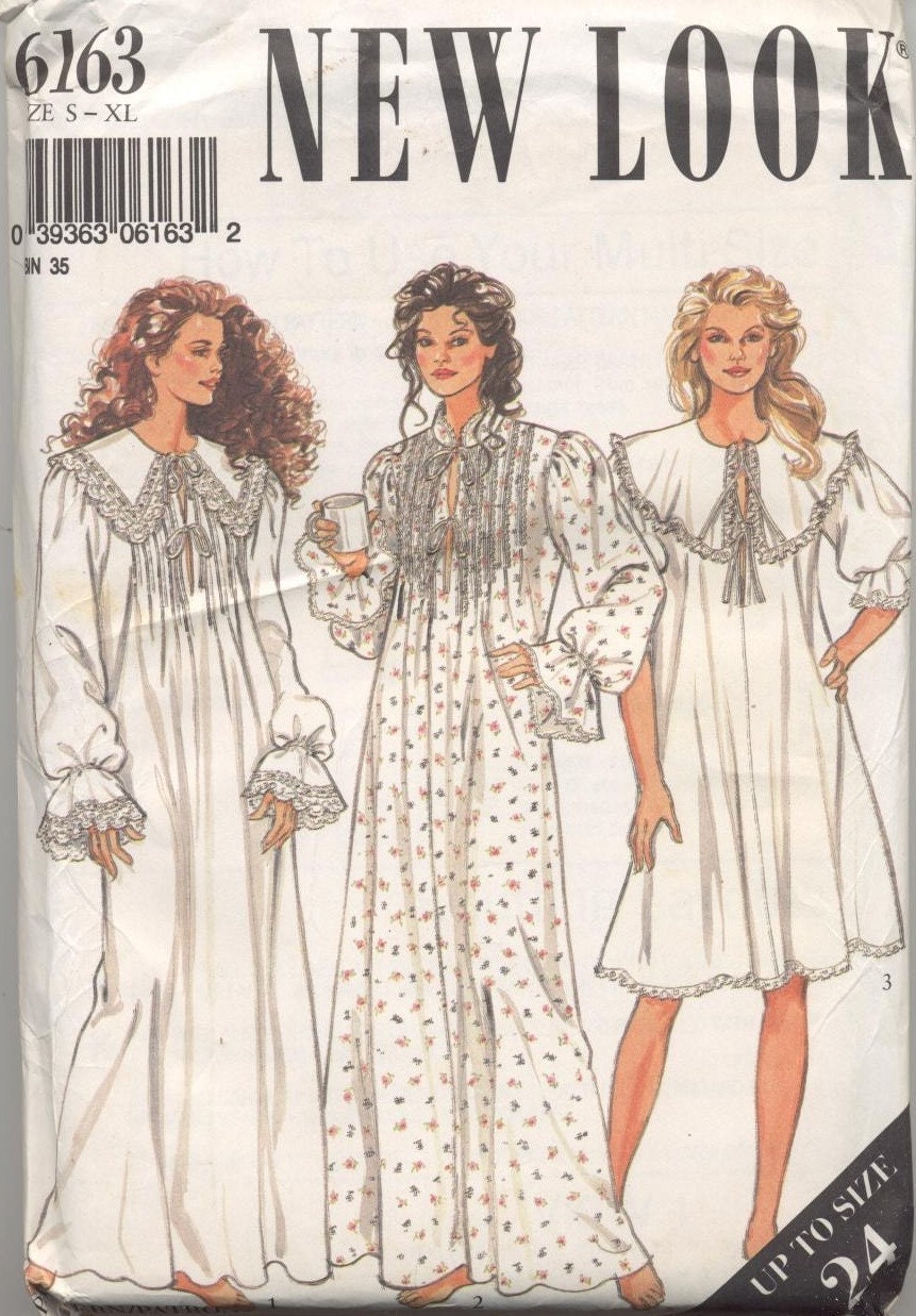 Romantic Lace-Trimmed Nightgown Pattern Three Styles by BusyBasket
