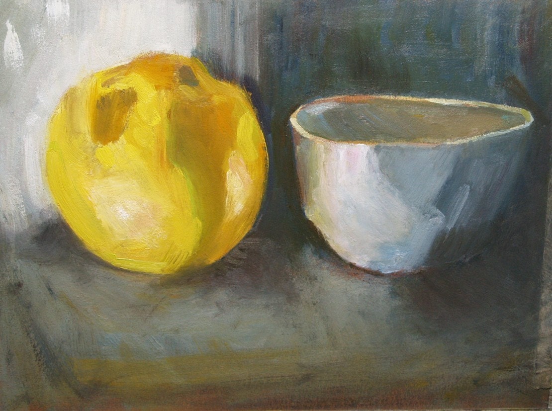 Grapefruit and Cup 7 x 9