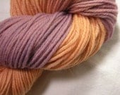 The Edge- Hand Dyed Yarn - Orange and Pink- Worsted Weight- 220 yards