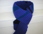 Diagonal Rib Stripey Scarf