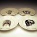 Bone Appetit skeletal dessert plate set